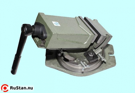 Тиски Станочные глобусные 160мм поворотные, ход 125мм, шкала-град., закрытый винт LTH160K "CNIC"